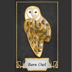 Large Barn Owl Enamel Pin